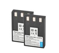 Batería Compatible con Canon PowerShot S110, ELPH, S110, S200, S230, S300, S330, S400, S410, 100, NB-1L, NB-1LH, 1500 mAh, con Cargador.(2Battery)