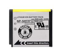 Batería Compatible con Fujifilm NP-50 for cámaras XF1, XP100, XP150, XP170, XP200, F100fd, F200EXR, F305EXR, F505EXR, F550EXR y F660EXR.(2 NP-50)