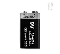 Batería Compatible Con MATOV, Recargable Por USB, 1100 MAh, Tipo C, 6F22, 9 V, Iones De Litio(9V 1100mAh 1pc)