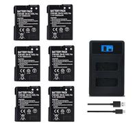 Batería Compatible con Nikon EN-EL14/EN-EL14a, 2050 mAh, Repuesto for cámara D3100, D3200, D3300, D5100, D5200, D5300 y D7000.(6battery 1charger)