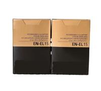 Batería Compatible con Nikon EN-EL15, 1900 mAh, Repuesto for D750, D800, D810, D500, D600, D610, D7000, D7200, MH-25(2 EN-EL15)