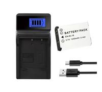 Batería Compatible con Nikon EN-EL19, 1200 mAh, Repuesto for S2600, S2700, S3100, S3500, S4100, S4150, S4400, S5200, S6400.(1 Charger 1 Battery)