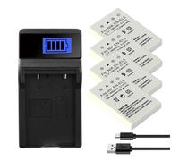 Batería Compatible con Nikon EN-EL5, 1400 mAh, Repuesto for cámaras P90, P100, P500, P510, P520, P530, P5000, P5100, P5200, 7900 y P6000.(1Charger 4Battery)