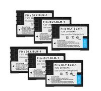 Batería Compatible con Olympus PS-BLM1 BLM-1, 2000 mAh for C-5060 C-7070 C-8080 E-30 E-300 E-330 E-500 E-510(6 Battery)