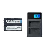 Batería Compatible con Sony NP-FM50 for NP-FM51, NP-FM30, NP-FM55H, DCR-PC101, Serie A100, Serie DSLR-A100, 7,2 V, 2200 mAh(3 Battery 1 Charger)