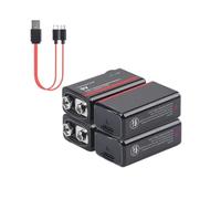 Batería, Compatible Con Soshine, Baterías De Iones De Litio USB De 9 V Y 1000 MAh, Batería De Litio 6F22, Baterías Recargables De Iones De Litio(9V 1000mah 4pc)