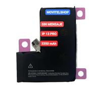 Batería Compatible para iPhone 13 Pro | Gran Capacidad 3350mAh | Sin Mensaje | Calidad Original | Adhesivo Incluido.