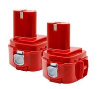 Batería de 12 V 4000 mAh compatible con Makita PA12 Batería Ni-Mh compatible con Makita 1200 1220 1201 1222 1233SA/B1235 192681-5 Baterías for herramientas eléctricas(2PCS 4000mAh Battery)