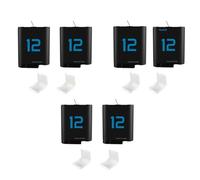 Batería de 1720 mAh Compatible con GoPro Hero 9, 10, 11 y 12 con Cargador rápido.(6 PCS)
