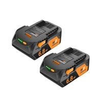 Batería de 18 V, compatible con RIDGID, batería de iones de litio de 6,8 Ah | , Compatible con AEG, herramienta eléctrica inalámbrica serie R840087 R840085 L1815R L1850R L1830R R840083(2pc 6800mAh)