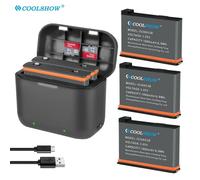 Batería de 1800mah para Insta360 X3, caja de cargador de batería, cámara de acción panorámica 360, accesorios de baterías para Insta360 ONE X3 3Battery 1Charger