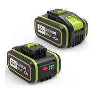 Batería de 20 V 5000 mAh compatible con dispositivos Worx WA3551 WA3553 WA3572 WA3641 WX390 WX176 WX372.1 - Batería de repuesto para herramientas Worx 20 V, batería de ion de litio para cortacésped