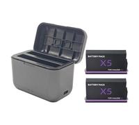 Batería de 2500 mAh/2800 mAh 3.85 V + cargador de 2 ranuras para cámara de batería Insta360 X5 para Insta360X5 Action Panoramic 360