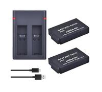 Batería De 2720mAh Accu + Cargador USB Dual con Puerto Tipo C, Compatible con Cámara Gopro Fusion De 360 Grados, Batería De ASBBA-001, 2 Uds.