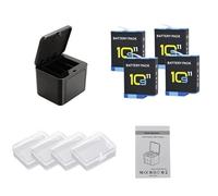 Batería de 2800 mAh Compatible con GoPro Hero 9, 10 y 11 con Cargador LED de 3 vías.(4Pcs with Charger)