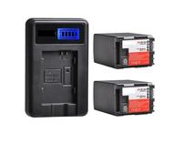 Batería De 2800mAh BP-828 BP828 + Cargador USB, Compatible con Canon VIXIA HF G50 HF G60 XA40 XA45 GX10 HF G20 HF G21 HFG40 XA10 XA11(2 Battery Set)