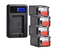 Batería De 2800mAh BP-828 BP828 + Cargador USB, Compatible con Canon VIXIA HF G50 HF G60 XA40 XA45 GX10 HF G20 HF G21 HFG40 XA10 XA11(4 Battery Set)