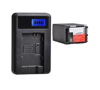 Batería De 2800mAh BP-828 BP828 + Cargador USB con LCD, Compatible con Canon VIXIA HF G50 HF G60 XA40 XA45 GX10 HF G20 HF G21 HFG40 XA10 XA11(1 Battery Set)