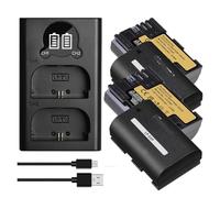 Batería De 2850 MAh Compatible con Canon, LP-E6P, EOS, R5 MarkII Y 5D Mark III.(4xBattery 1xCharger)