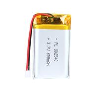 Batería de 3,7 V 800 mAh 802540 de polímero de Litio, Iones de Litio, batería de Iones de Litio con Conector 2PH 2 P con cuadrícula de 2 mm