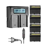 Batería De 3400mAh BP-U30 BP-U35 BPU30, Compatible con Sony, For XDCAM EX PMW 100 150 160 200 PMW EX1 EX3 BP U30 U60 U90(4BatteryWithCharger)