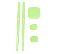 Batería de Aire Eléctrica, Batería Electrónica Virtual Portátil con Pedales, Baquetas de Aire Eléctricas Virtuales, Regalo para Adultos y Niños (GREEN)