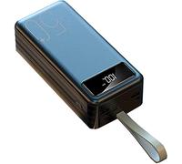 Batería de Alta Capacidad con Cargador portátil 60000Mah, Pantalla LCD, 3 entradas, 4 Salidas, Carga rápida USB, batería portátil de Capacidad (3 Piezas), Negra, 50000Mah, Negra, 60000Mah