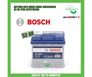 Batería De Auto Bosch S4002 0092S40020 52 Ah 470A 207x175x190