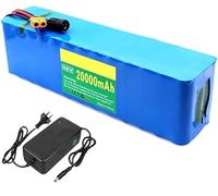 Batería de bicicleta eléctrica de 48 V y 20 Ah, paquete de batería de 48 V y 20000 mAh, 13S3P, con cargador de 54,6 V y 2 A. 48V 20Ah,XT90+JST