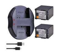 Batería De BP-828 De 2900mAh + Cargador Dual USB, Compatible con Canon, For BP-828 BP820 GX10 XF400 XF405 HFG30 HFG40 HF G50 HF G60 HF(2Pcs Set)