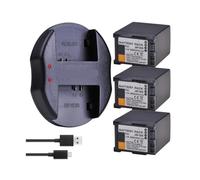 Batería De BP-828 De 2900mAh + Cargador Dual USB, Compatible con Canon, For BP-828 BP820 GX10 XF400 XF405 HFG30 HFG40 HF G50 HF G60 HF(3Pcs Set)