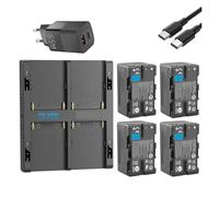 Batería De BP-U30 BP-U35 De 3400mAh O Cargador Rápido PD De 60W, Compatible con Sony, XDCAM EX PMW 100 150 160 200 PMW EX1 EX3 BP U30 U60 U90(4BatteryWithCharger)