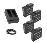 Batería De Cámara De 3,85 V Y 1700 MAh + Cargador USB. Accesorios For Cámara De Acción 360. Compatible con Insta360 Ace Pro.(4battery 1charger)