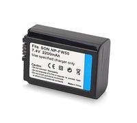 Batería de Cámara Digital, Batería 2200mah NP FW50 para Sony A6000, A6500, A6300, A7, A7II, A7SII, A7S, A7S2, A7R, A7R2, A7RII, A55, A5100, RX10, RX10II