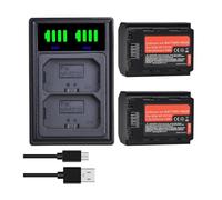 Batería De Cámara NP-FZ100 NP FZ100 De 2650mAh, Compatible con Sony, For A9R,A7C,A7 III,A7R III,A7R IV,A6600,A6700,ILCE-9,A7 M4,A7 M3(2 Battery 1 Charger)