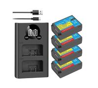 Batería De Cámara Recargable EN-EL25 De 7,6 V, 2000mAh, Compatible con Nikon, For Cámara Z50 Z30 ZFC ENEL25 MH-32 O Cargador De Doble Canal(4BatteryWithCharger)