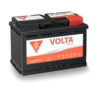 Bateria de Coche 75Ah 640A - Volta Basic B750D - Borne +Dcha - Medidas Largo 278 x Ancho 175 x Alto 190 mm con 2 años de Garantía - Fabricación Europea.