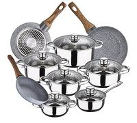 Set Cocina 12 Pzs San Ignacio Cassel Inox 22/26/28cm Y San Ignacio Daimiel Aluminio.