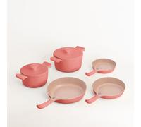 Batería De Cocina 2 Ollas POT STUDIO Y 3 Sartenes PAN STUDIO De Aluminio Fundido Con Revestimiento Cerámico Terracota & Cobre