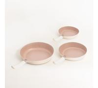 Batería De Cocina 3 Sartenes PAN STUDIO De Aluminio Fundido Con Revestimiento Cerámico Arena & Cobre