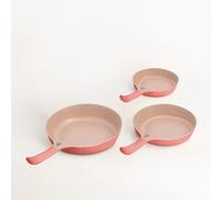 Batería De Cocina 3 Sartenes PAN STUDIO De Aluminio Fundido Con Revestimiento Cerámico Terracota & Cobre