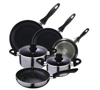 Batería de cocina 5pc aluminio prensado + Juego de sartenes Ø16Ø20Ø24 aluminio prensado San Ignacio