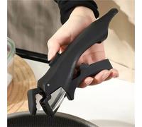 Batería de cocina con mango extraíble anti-escaldaduras, sartén universal portátil desmontable, pinza ergonómica repuesto for platos Para Utensilios De Cocina, Olla, SartéN(Dark Grey)