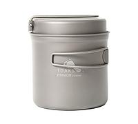 Batería de cocina de Toaks para camping, senderismo, pícnic y exteriores, juego con sopera, cazuela y sartén, 1100ml