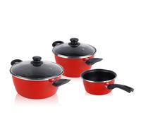 Bateria de cocina induccion 5 piezas 1 cazo 1 cacerola 1 olla 2 tapas Magefesa