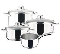 Magefesa - Dux batería de cocina, 7 piezas, fabricada en acero inoxidable 18/10, compatible con todo tipo de fuego, inducción, fácil limpieza y apta lavavajillas