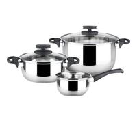 Batería de cocina Magefesa Style 5 piezas acero inoxidable tapas ergonómicas