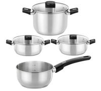 Pack Batería de Cocina Elite Monix M240001/ Cazo Ø14cm/ Ollas Ø24cm/ Cacerolas Ø20 - 24cm/ Acero Inoxidable/ Apta para Inducción