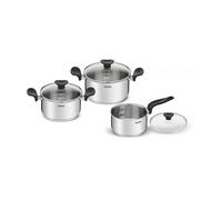 Batería de Cocina Tefal Primary E308S674/ Cazo Ø16cm/ Cacerola Ø18cm/ Cacerola Ø20cm/ Aluminio/ Apta para Inducción