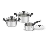 Batería de Cocina Tefal Primary E308S674/ Cazo Ø16cm/ Cacerola Ø18cm/ Cacerola Ø20cm/ Aluminio/ Apta para Inducción